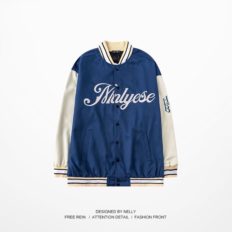 Áo khoác bomber Nelly thêu hình "Minlyese" áo Varsity