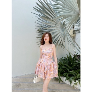 Gorgeous - đầm voan tơ ép hoa - elena dress