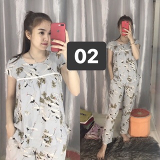 Đồ bộ lanh tay bèo quần dài