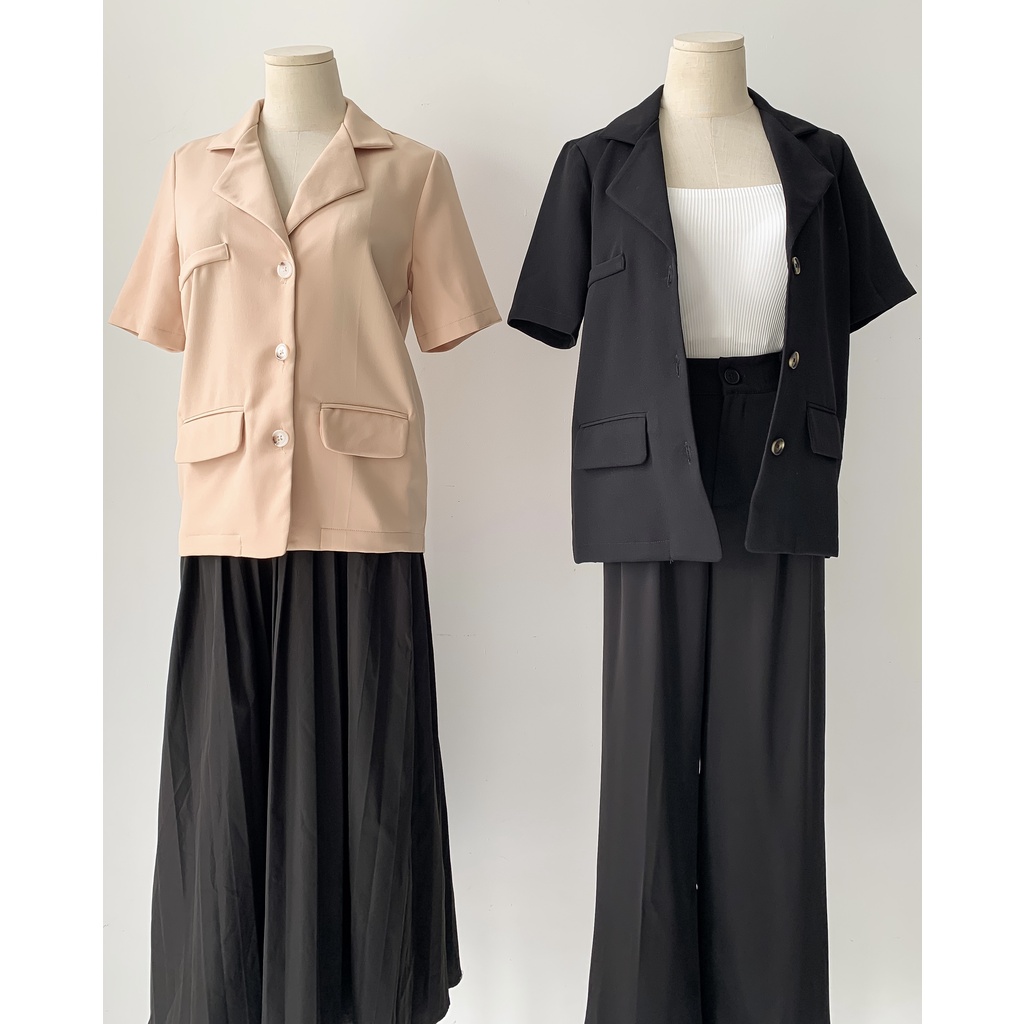 Áo Khoác Blazer Tay Ngắn Demilo | KH-LA3561 | Lana Official
