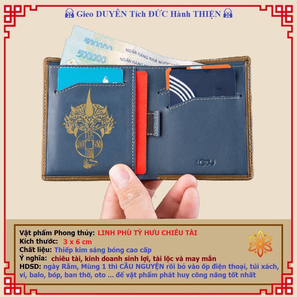 Miếng dán điện thoại Tỳ Hưu tài lộc - PHONG THỦY LIÊN HOA | BigBuy360 - bigbuy360.vn