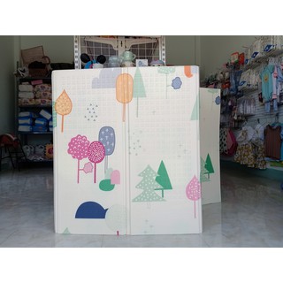 Thảm xốp XPE phủ Silicon chống thấm in 2 mặt gấp gọn (180*200)