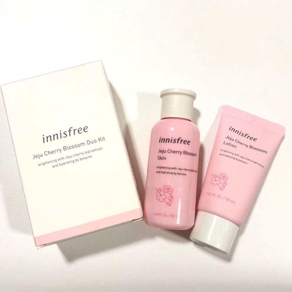 Bộ Dưỡng Da Hoa Anh Đào Innisfree Jeju Cherry Blossom Duo Kit 2 Món