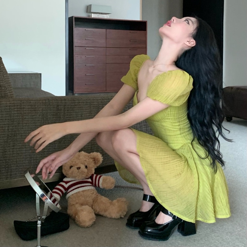 Đầm Tay Ngắn Thiết Kế Hợp Thời Trang Cho Nữ