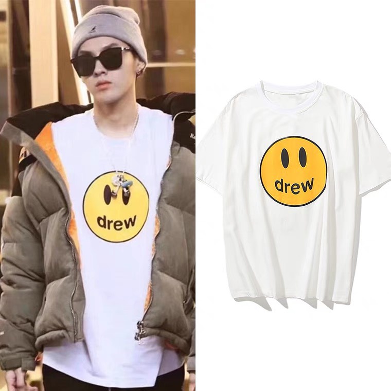 Áo thun Nam, Nữ Unisex Drew House mặt cười Basic, phông tay lỡ oversize form rộng, chất liệu 100% cotton cao cấp | BigBuy360 - bigbuy360.vn