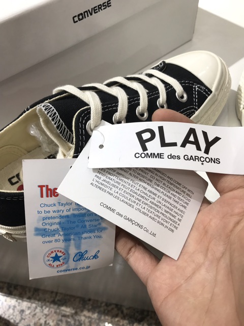 [CHÍNH HÃNG]Giày sneaker Converse CDG Đen - Trắng 🔥Bảo hành chính hãng 1 tháng 🔥[FREESHIP]