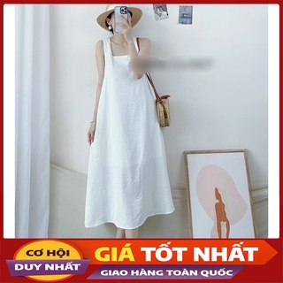 Váy maxi cổ vuông đi biển đi chơi hàng quảng châu m3022-violet
