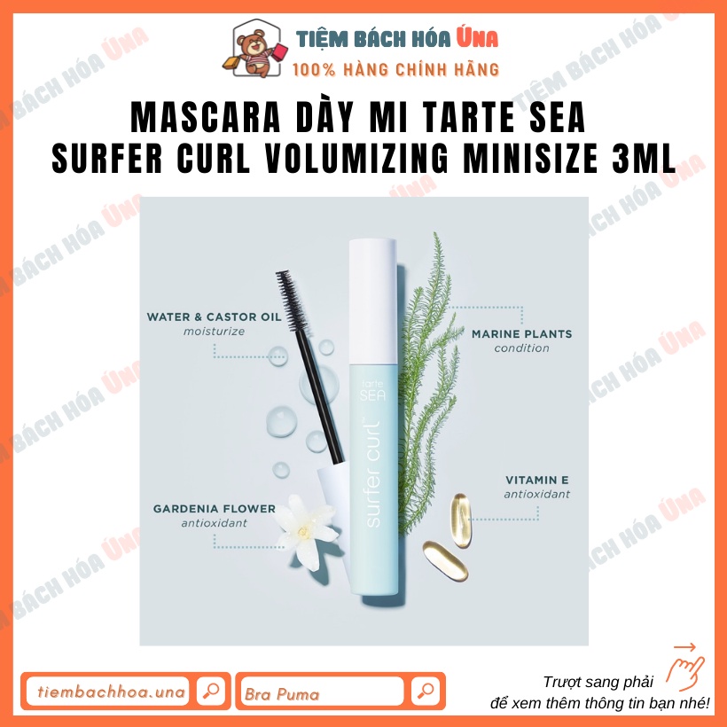 Mascara “THẦN THÁNH” Tarte Sea Surfer Curl minisize 3ml cho đôi mi cong vút