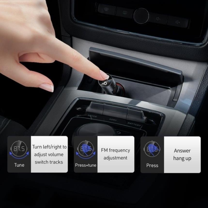 Baseus -BaseusMall VN Tẩu sạc đa năng dùng cho xe ô tô Baseus Energy Column Car Wireless MP3 Charger