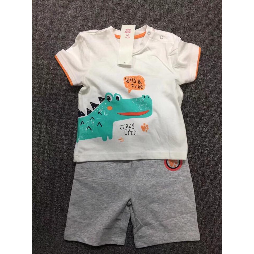 Bộ đồ bé trai cá sấu xanh BABY CLUB