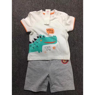 Bộ đồ bé trai cá sấu xanh BABY CLUB