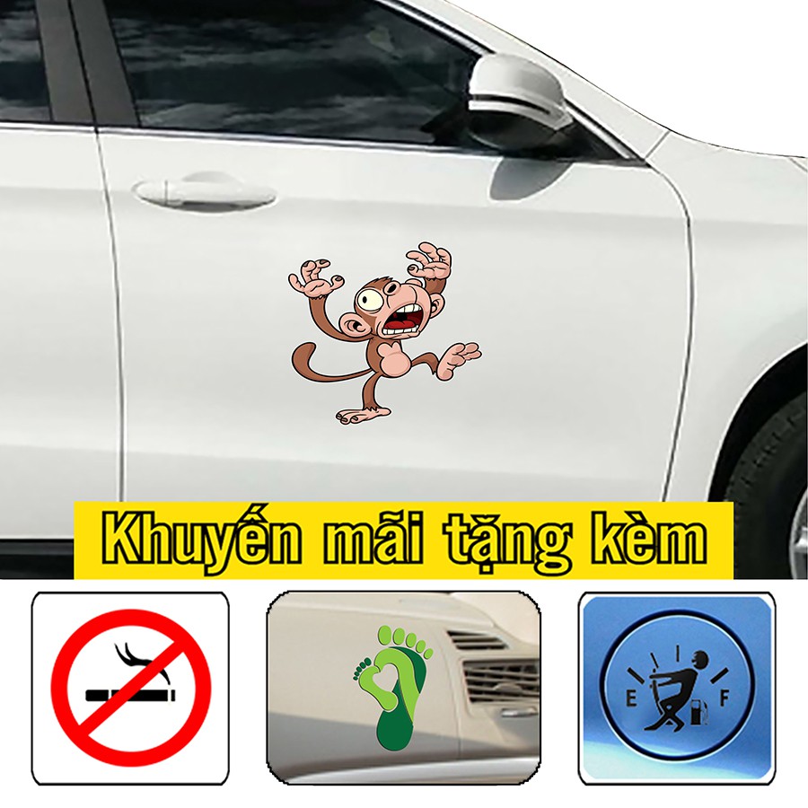 [SALE]-Decal dán sườn xe, tem xe  chú khỉ con