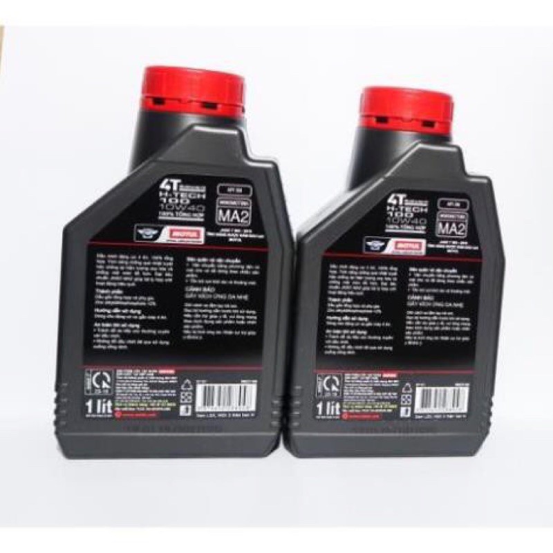 [Mã LIFEAU5SALE giảm 20k đơn 50k] chai 1 lít nhớt motul h-tech 100 full tổng họp 10w-40 có chiết lẻ