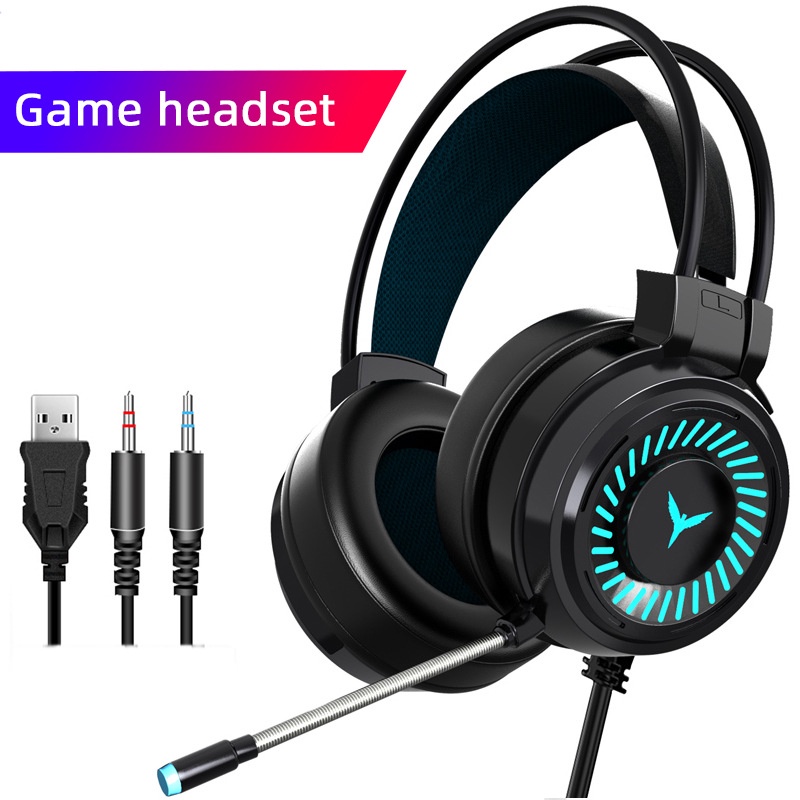 Tai Nghe Chụp Tai Gaming PC G80 Có Mic Có dây Máy Tính Chơi Game thủ Chuyên Dụng Có Đèn Led Nhiều Màu