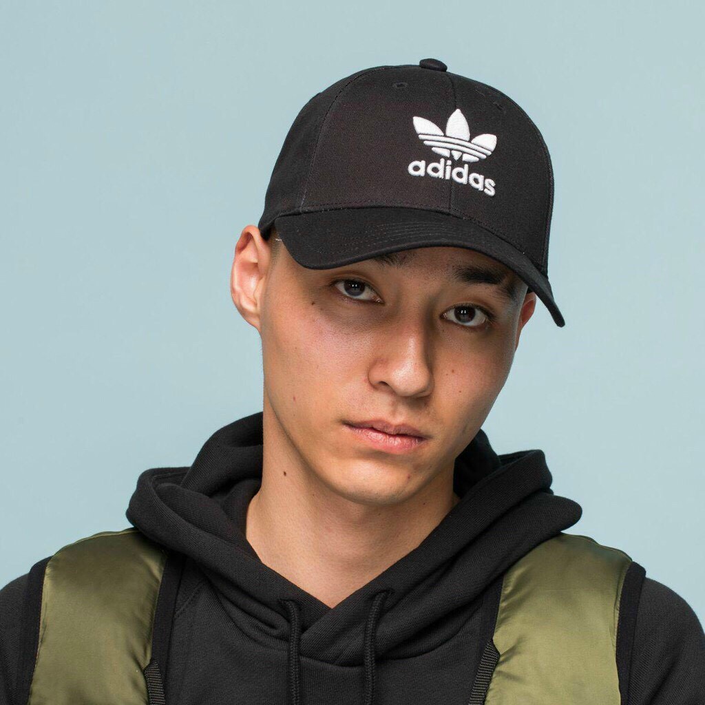 Mũ nón lưỡi trai logo Adidas chất vải cotton Hàn Quốc cao cấp, nón kết Unisex màu đen logo thêu nổi 3D