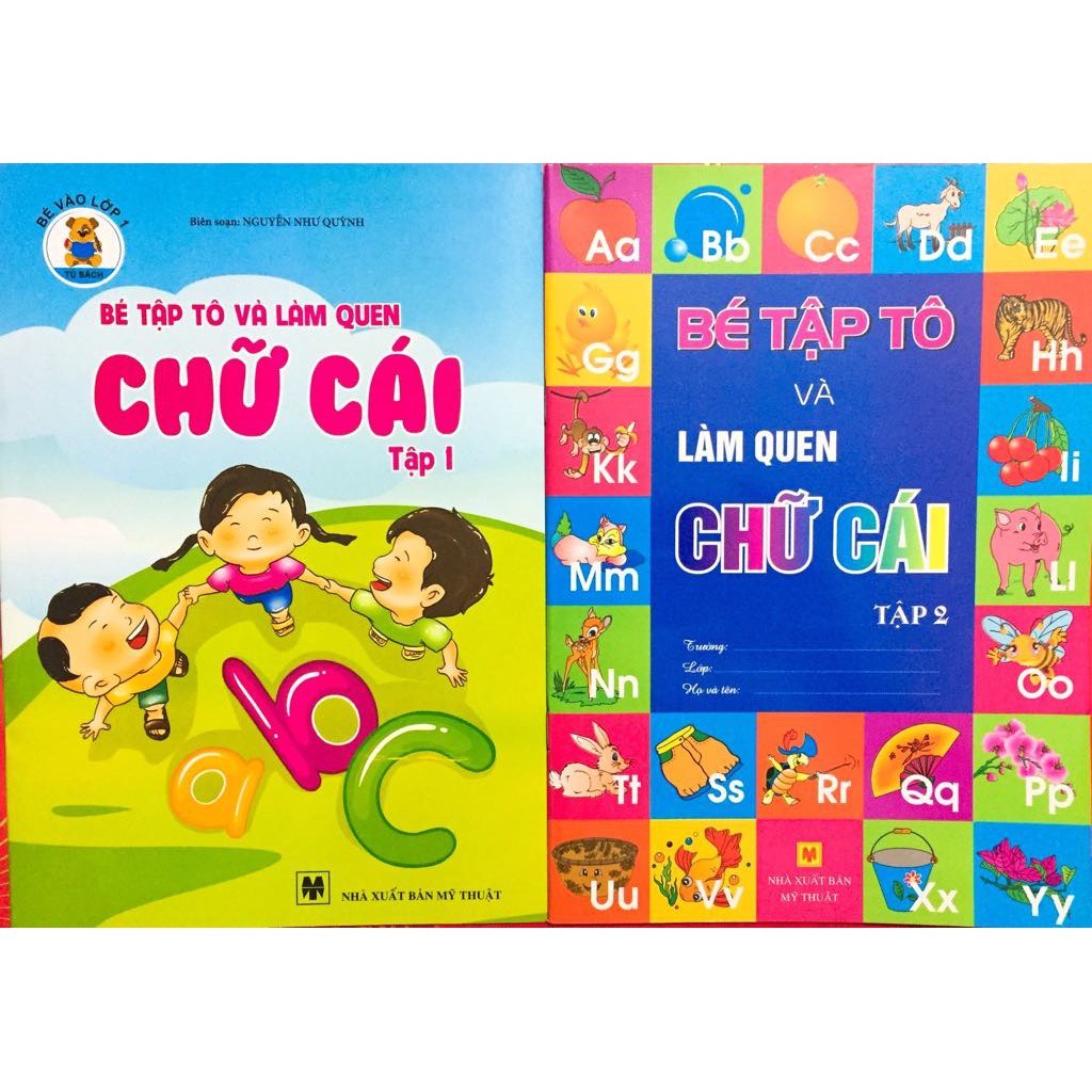 Sách - Bé tập tô và làm quen chữ cái tập 1 và 2