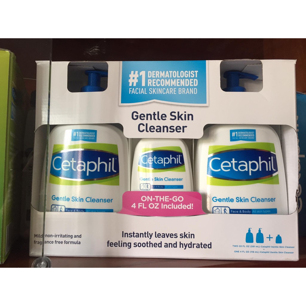 (hàng bay air) Sữa rửa mặt dịu nhẹ Cetaphil Gentle Skin Cleanser 591ml