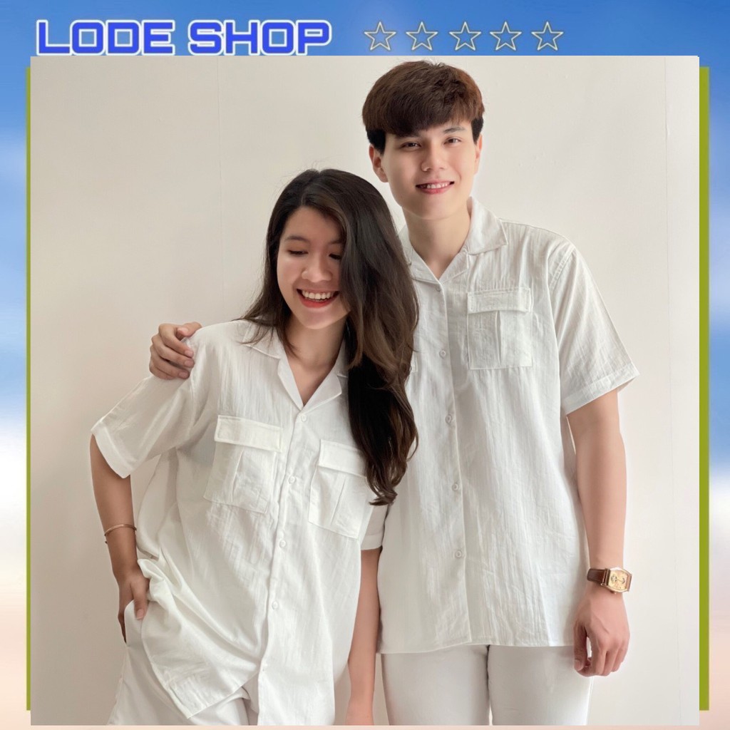 ÁO SƠ MI NAM NỮ CẶP ĐÔI THỜI TRANG CỔ VEST