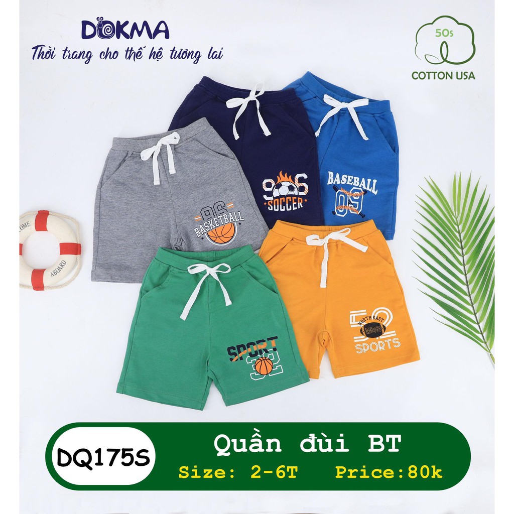 Quần đùi bé trai Dokma DQ175S New (Sz 2-6T)