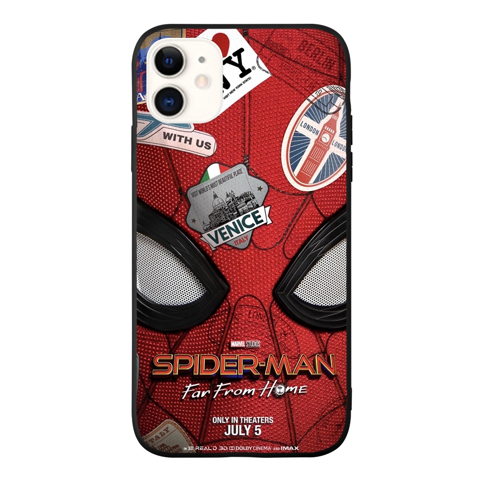 Ốp lưng silicone hình Spiderman Captain America cho iPhone 11 11Pro 11ProMax 6 6s 7 8 X XS XR XSMAX