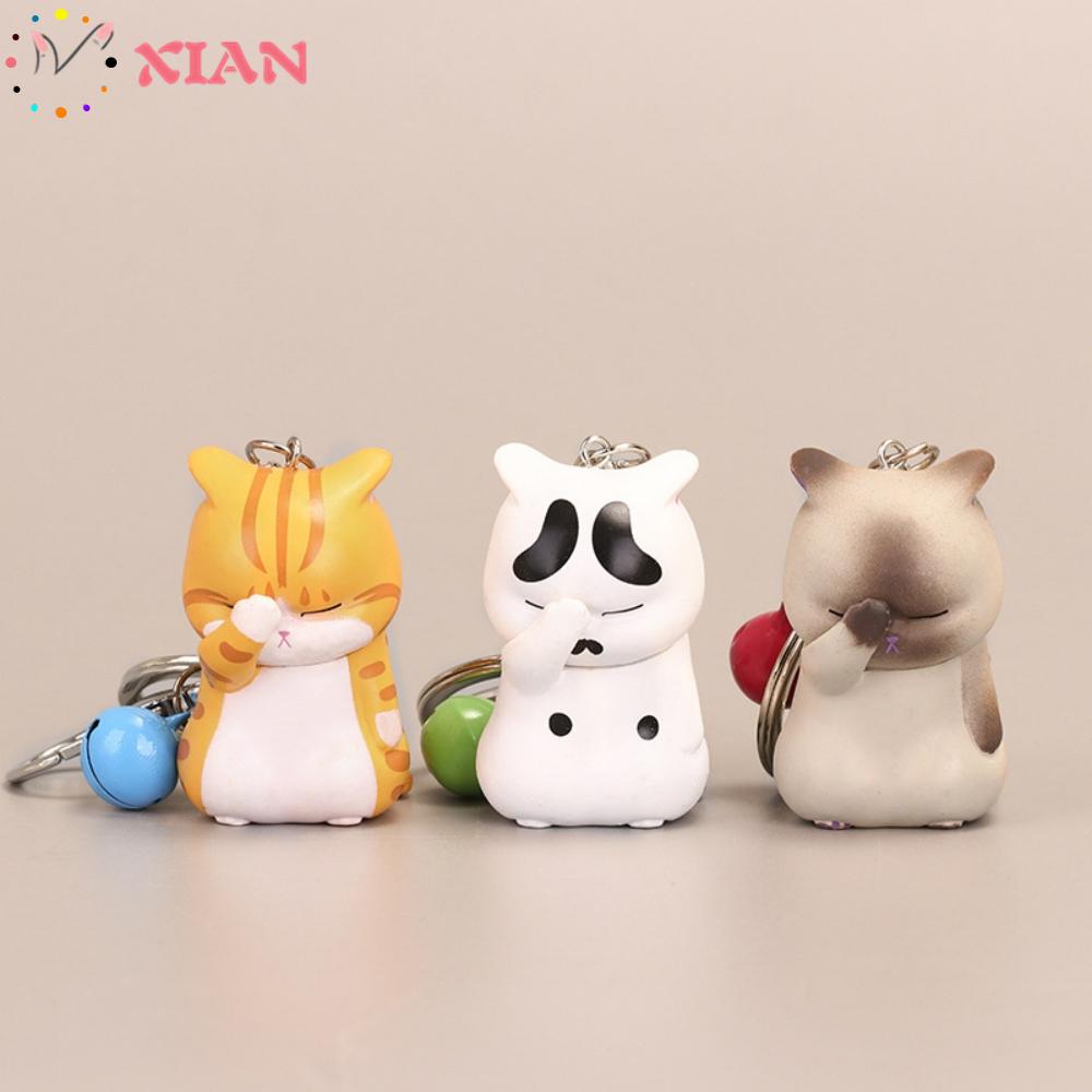 (Hàng Mới Về) 1 Xianstore Set 3 Móc Khóa Hình Mèo Xinh Xắn