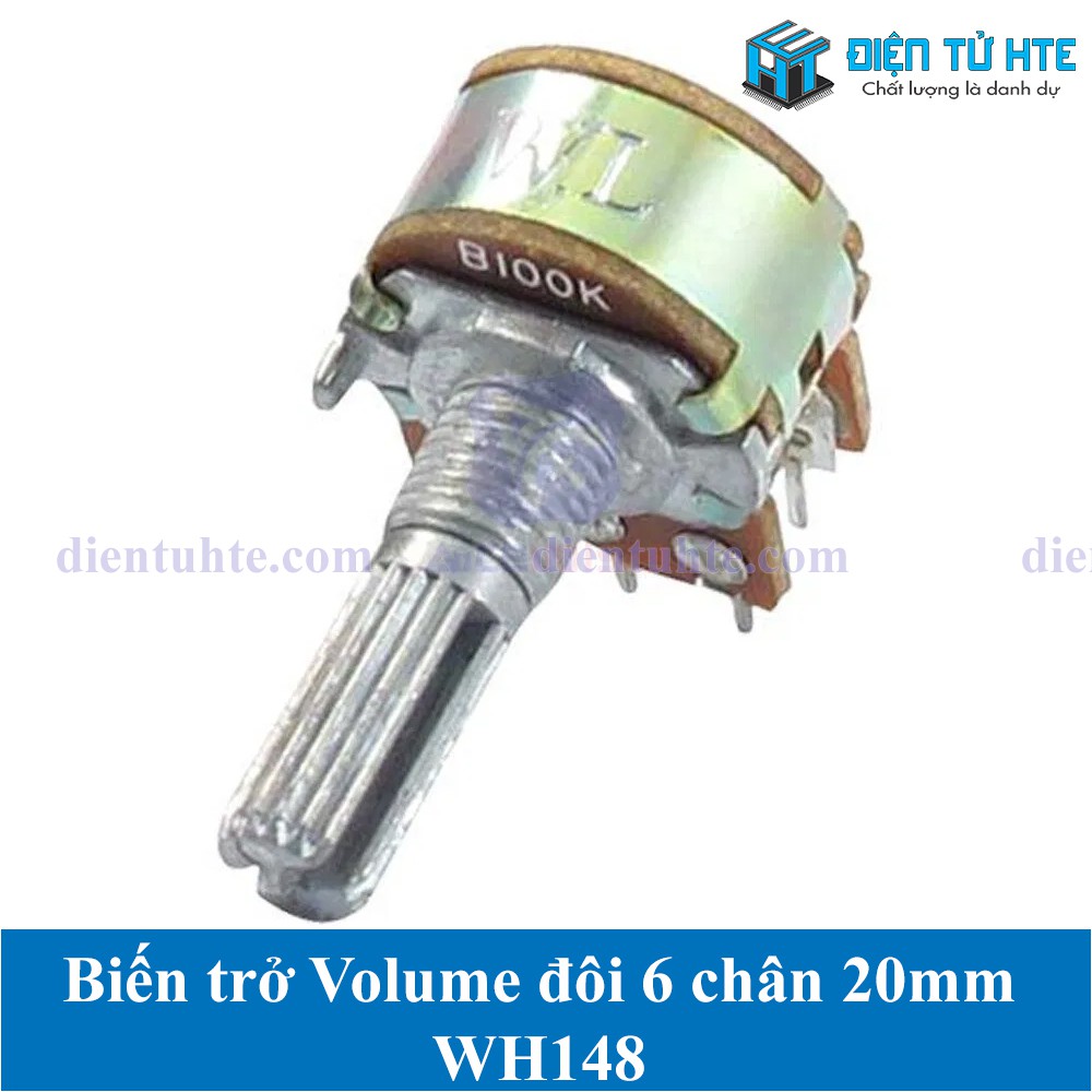 Biến trở volume đôi WH148 6 chân dài 20mm [HTE Quy Nhơn CN2]