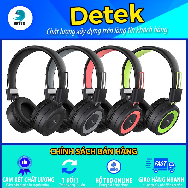 Tai nghe Bluetooth chụp tai RB-725HB v5.0 hỗ trợ thẻ nhớ