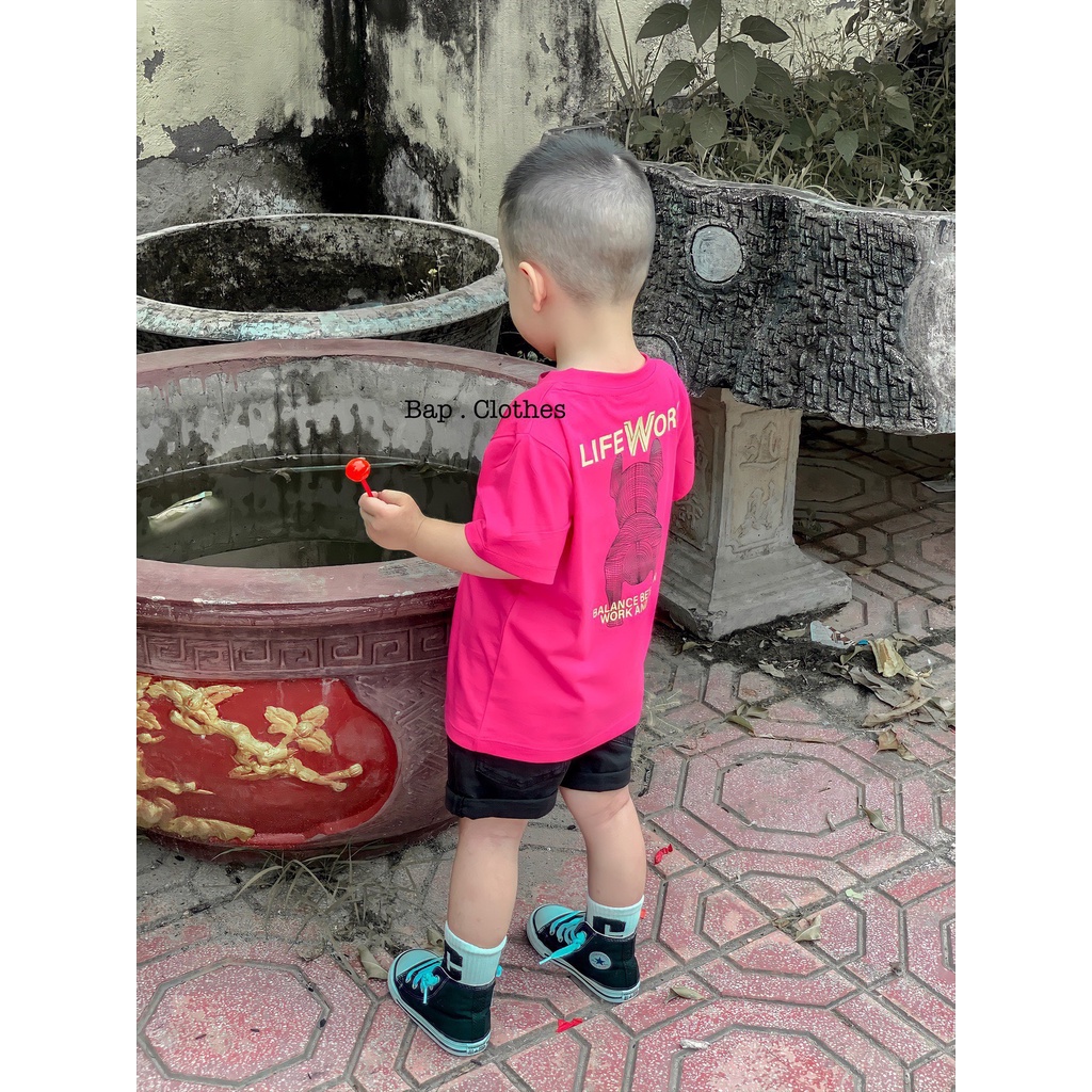 Áo thun life work balance cho bé , áo thun trẻ em unisex , Kid_genZ