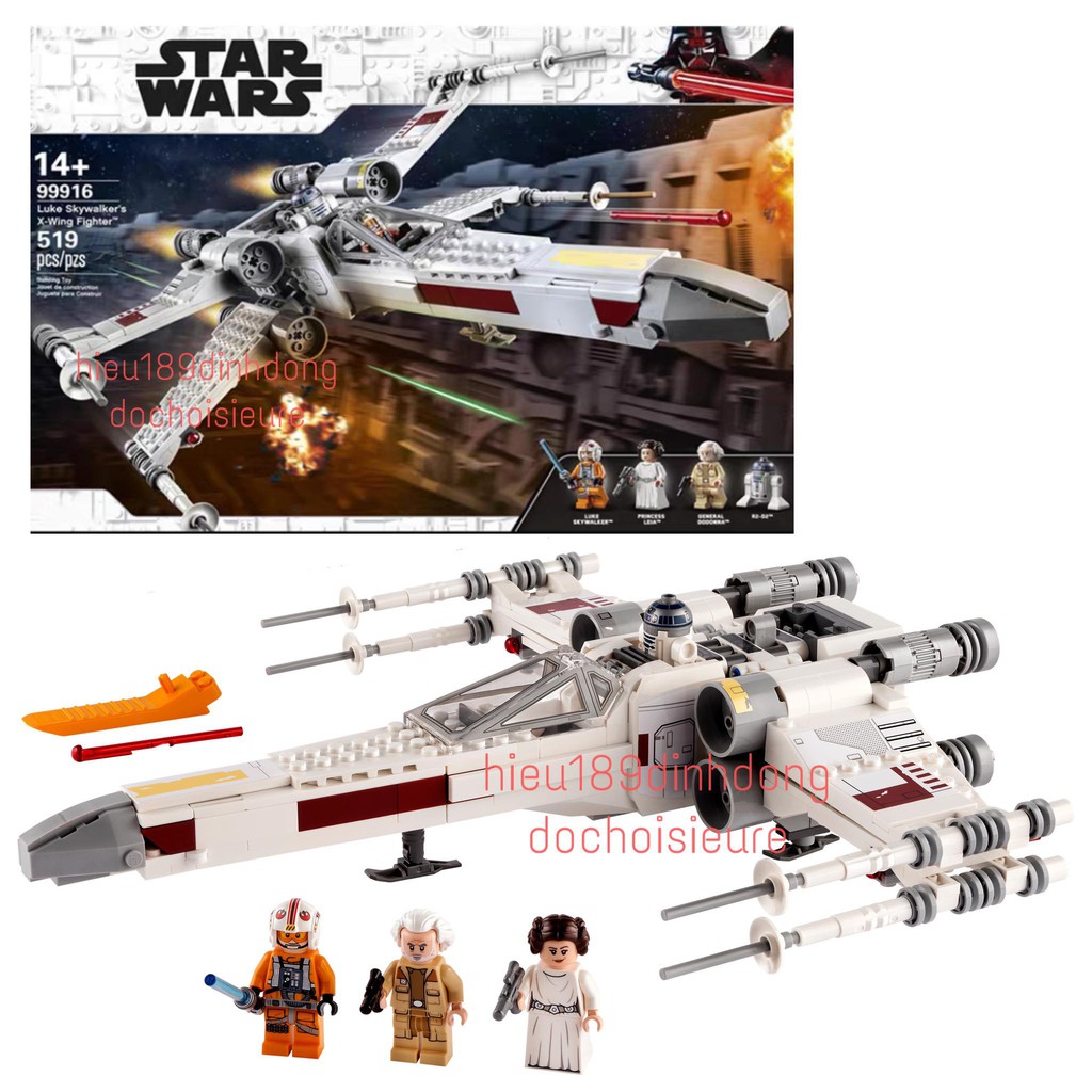 Lắp ráp xếp hình star wars Phi Thuyền X-Wing Fighter Của Luke Skywalker 75301 99916