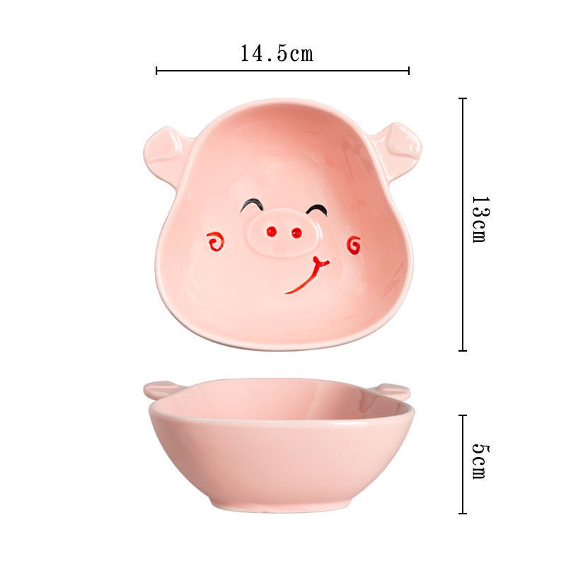 Bộ chén dĩa bát dĩa sứ hình các con vật đáng yêu dành cho các bé mới tập ăn