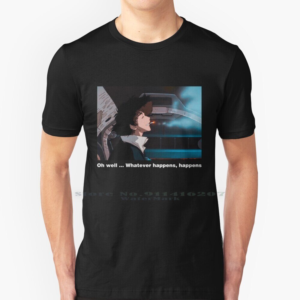 Cowboy Bebop Trích dẫn: Bất cứ điều gì xảy ra, Xảy ra Áo thun 100% Cotton nguyên chất Cowboy Bebop C