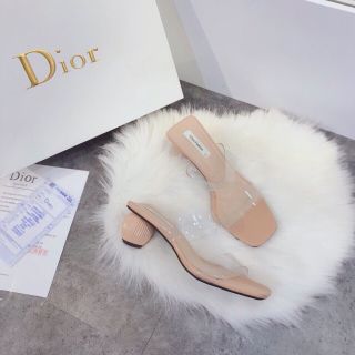 Sandal quai trong gót tròn (2 màu)