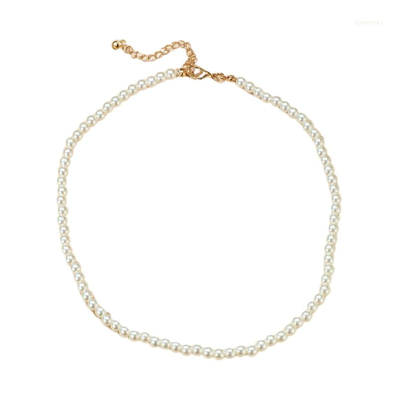 Vòng cổ choker đính ngọc trai giả đẹp mắt điều chỉnh được thời trang cho nữ