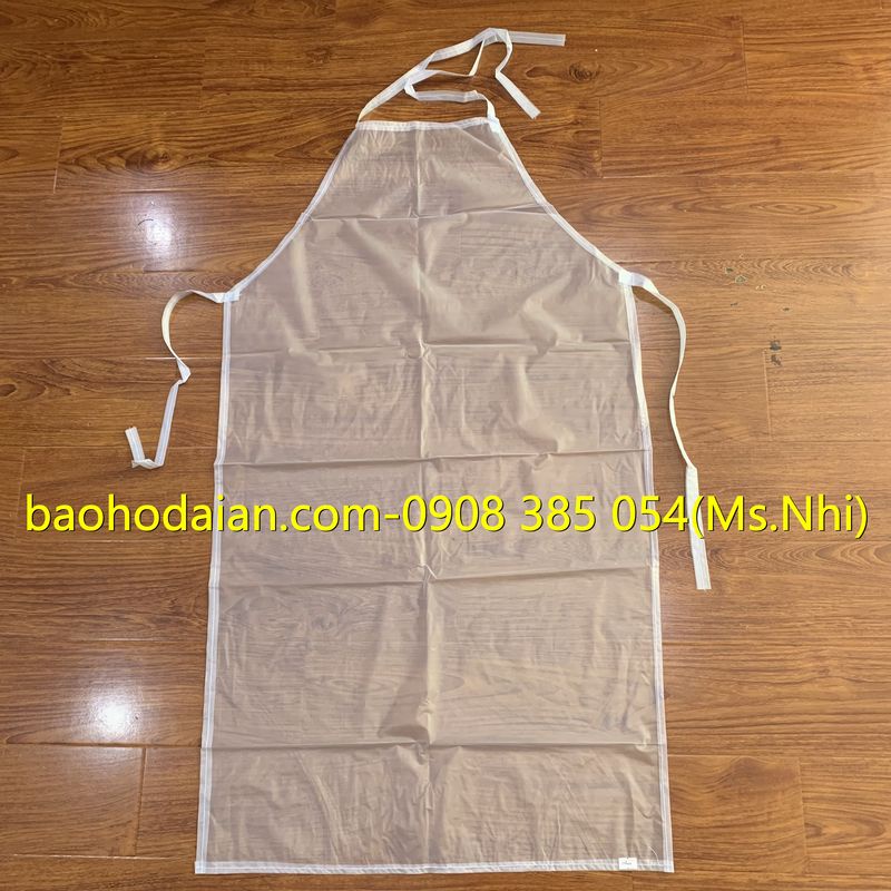 Tạp dề chất liệu nhựa trong suốt chống thấm nước
