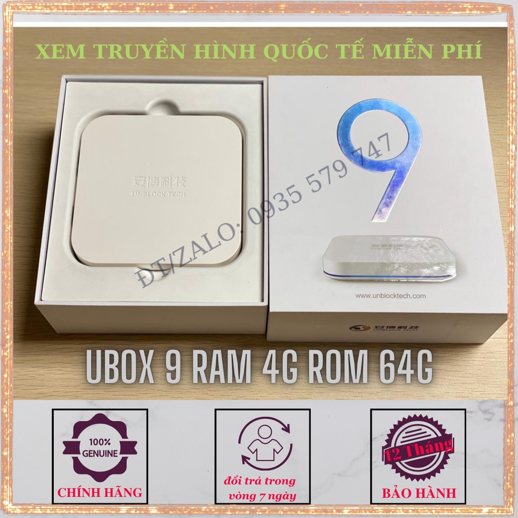 UBOX 9 Mới Nhất 2021 Ram 4G+64G Xem Phim, Kênh Truyền Hình Quốc Tế Nhật Bản, Hàn Quốc, Trung Quốc, Đài Loan Miễn Phí