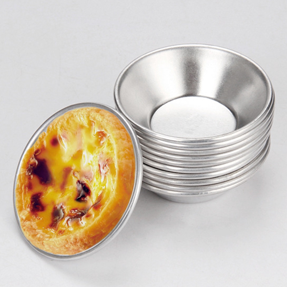 Set 5 Khuôn Nhôm Làm Bánh Tart Trứng Mini Cách Nhiệt Chống Dính Tiện Dụng