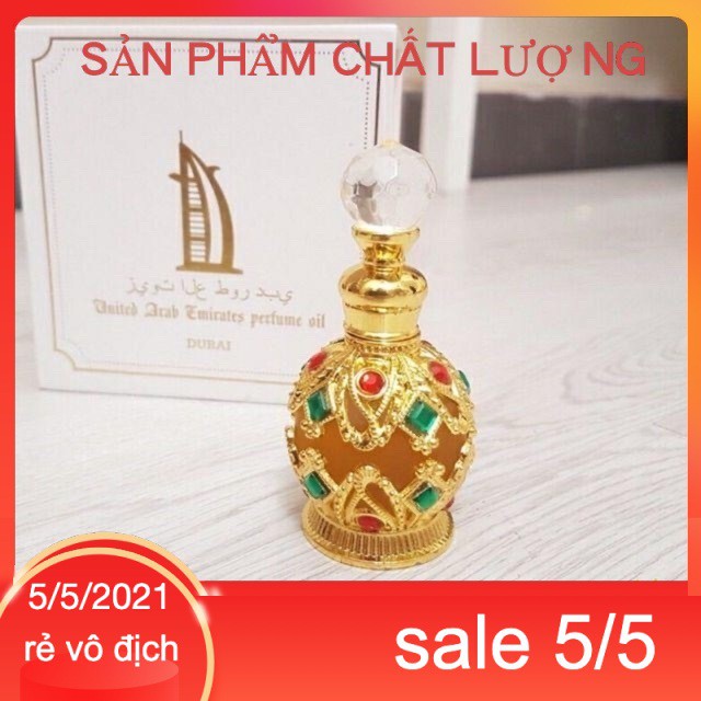 SHOP SBAY ĐÀ NẴNG [Giá sỉ tận gốc] Tinh dầu nước hoa Dubai chai đính đá vương miệng 15ml