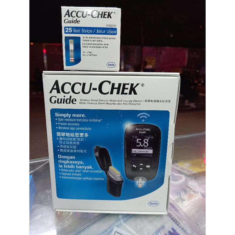 Máy đo đường huyết Accu Chek Guide ( kèm 25 que