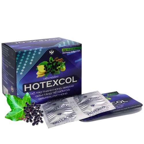 Kẹo Ngậm Thanh Họng Hotexcol Dân Khang Hộp 1vỉ x 4 viên