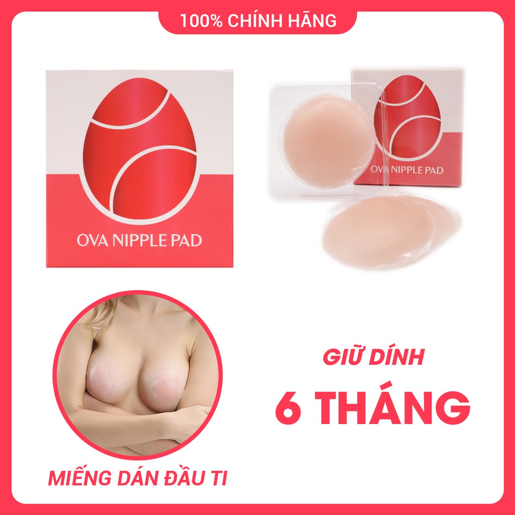 Miếng Dán Ngực (Dán Ti/Nhũ Hoa) Silicon Dùng Nhiều Lần OvaPink Nipple Pad 18