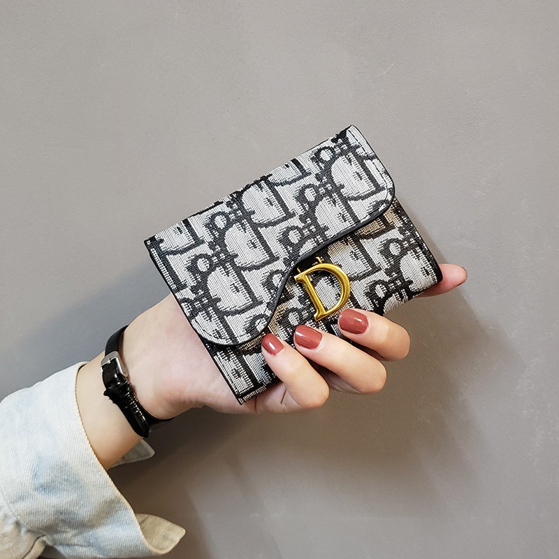 Ví Ngắn Bằng Vải Canvas Thiết Kế Phong Cách Âu Mỹ Thời Trang Dành Cho Nữ
