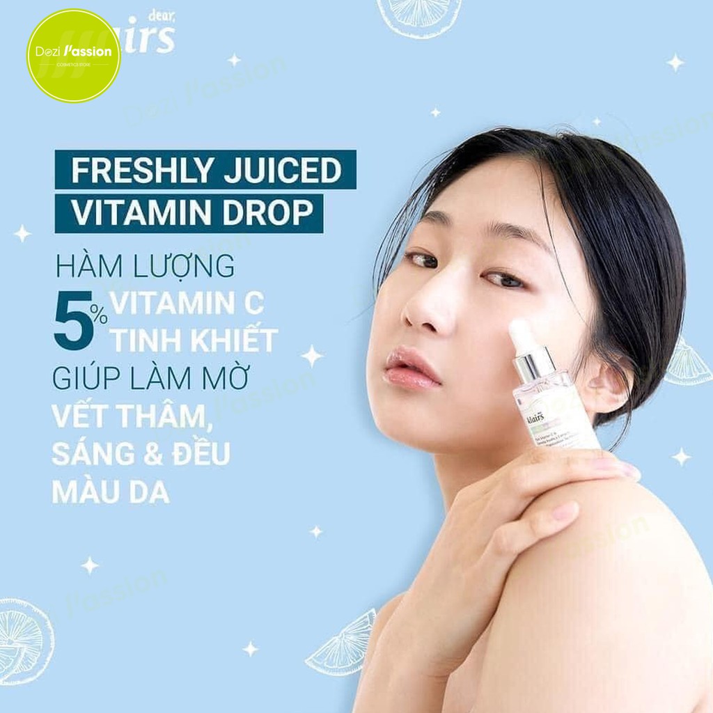 Serum Tinh Chất Klairs Vitamin C Trắng Da, Mờ Thâm Nám - Klairs Freshly Juiced Vitamin Drop Serum 35ml