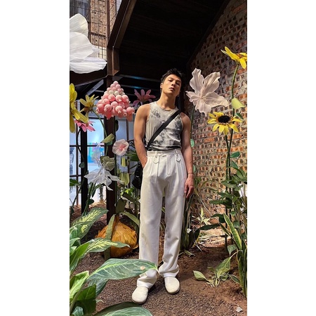 Áo ba lỗ nam hoạ tiết loang xám cao cấp WAGG