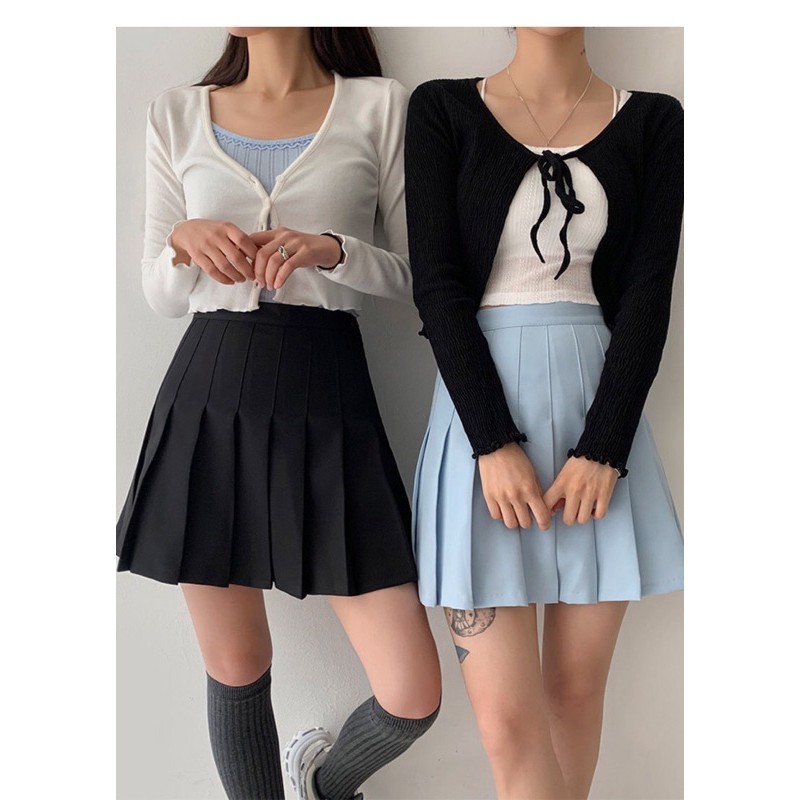 Chân váy tennis xếp ly chữ A lưng cao