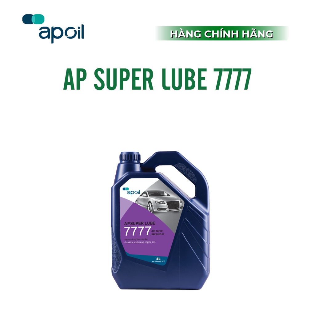 Dầu Nhớt ô tô AP OIL - AP Super Lube 7777 SG/CD 20W-50 - Dung tích 4L