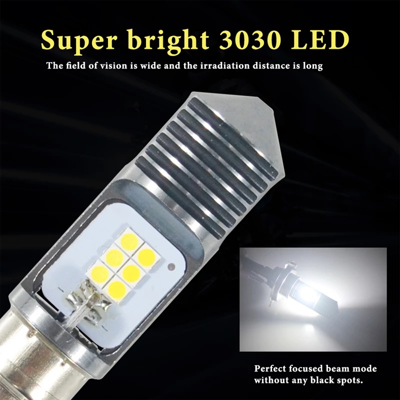 Đèn pha KEVANLY H6 P15D bóng LED thay thế cho xe moto