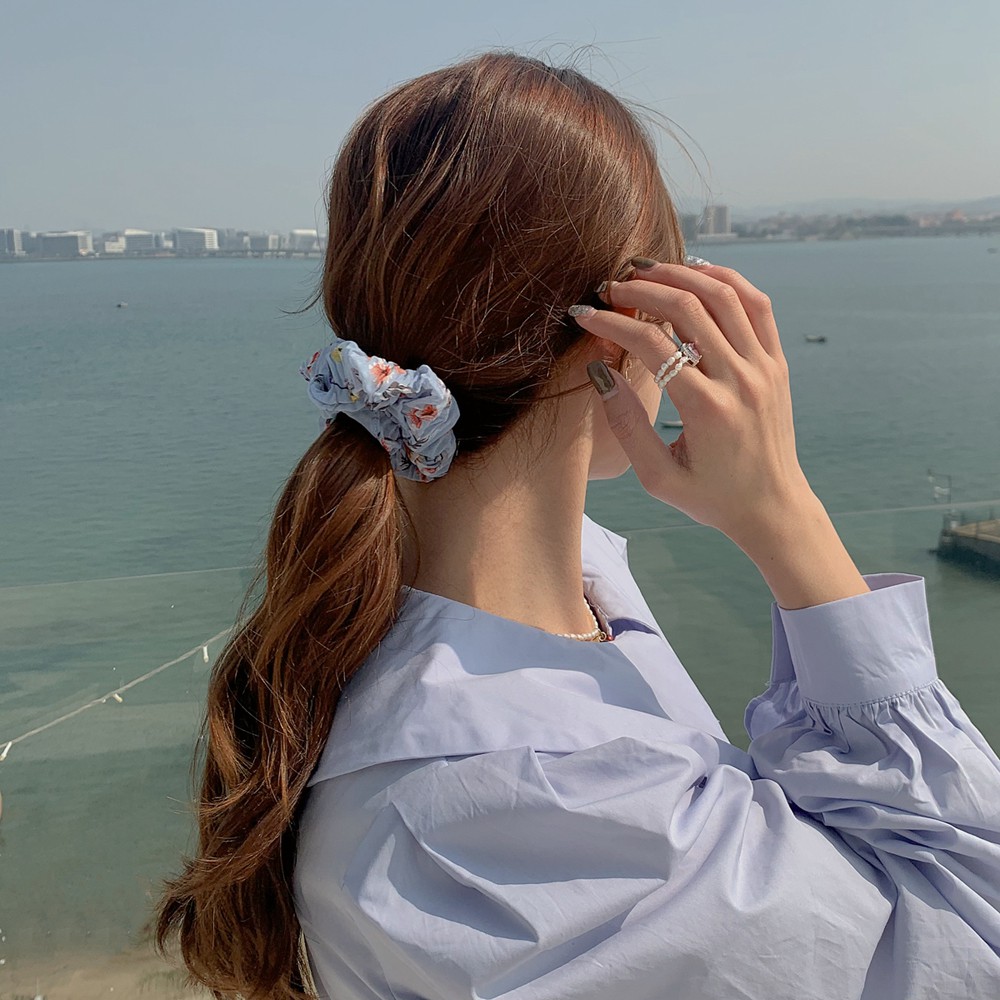 Dây Chun Buộc Tóc Gắn Hoa Xinh Xắn Dành Cho Nữ
