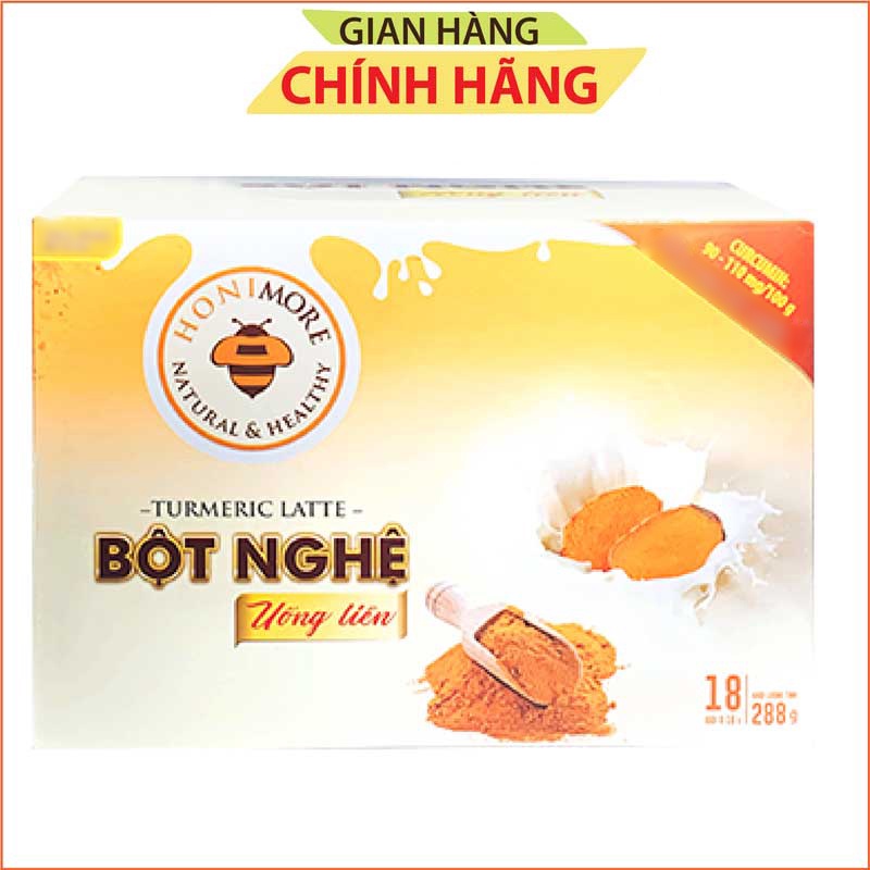 Bột nghệ uống liền Honimore 288g - curcumin, bột nghệ nguyên chất, sữa thực vật