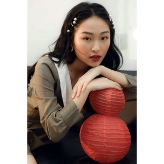 Đầm cổ sen caro Happy Zoo sz S (164)