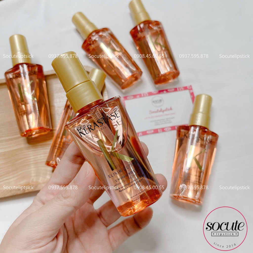 Dầu Dưỡng Tóc Kerastase Elixir Ultime 50ml - Hồng và Vàng